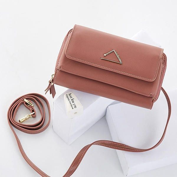 Dame Imiteret Læder Stilfuld Lille Crossbody Taske