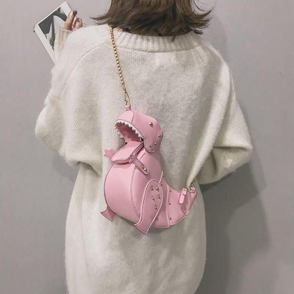 Dame Kæde Dinosaur Shape Sød Crossbody Taske