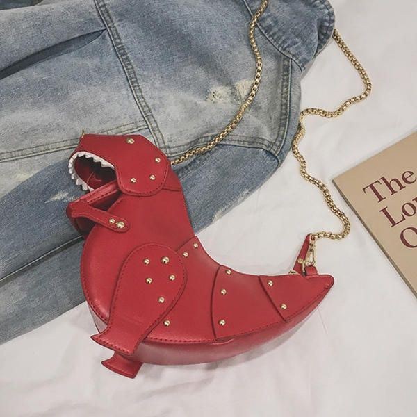 Dame Kæde Dinosaur Shape Sød Crossbody Taske