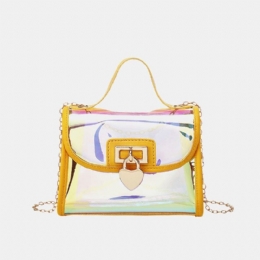 Dame Laser Chain Pvc Crossbody Taske Skuldertaske Håndtaske