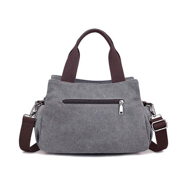 Dame Lotus Canvas Håndtaske Kinesisk Crossbody Taske