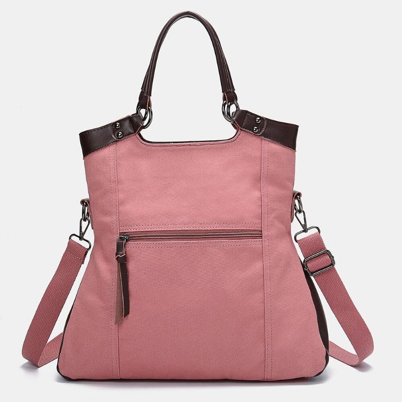 Dame Mænd Multifunktion Canvas Crossbody Taske Rygsæk