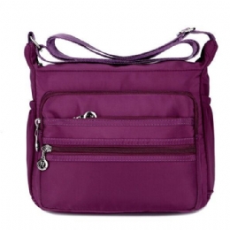 Dame Med Stor Kapacitet Vandtæt Nylon Skuldertaske Crossbody Taske