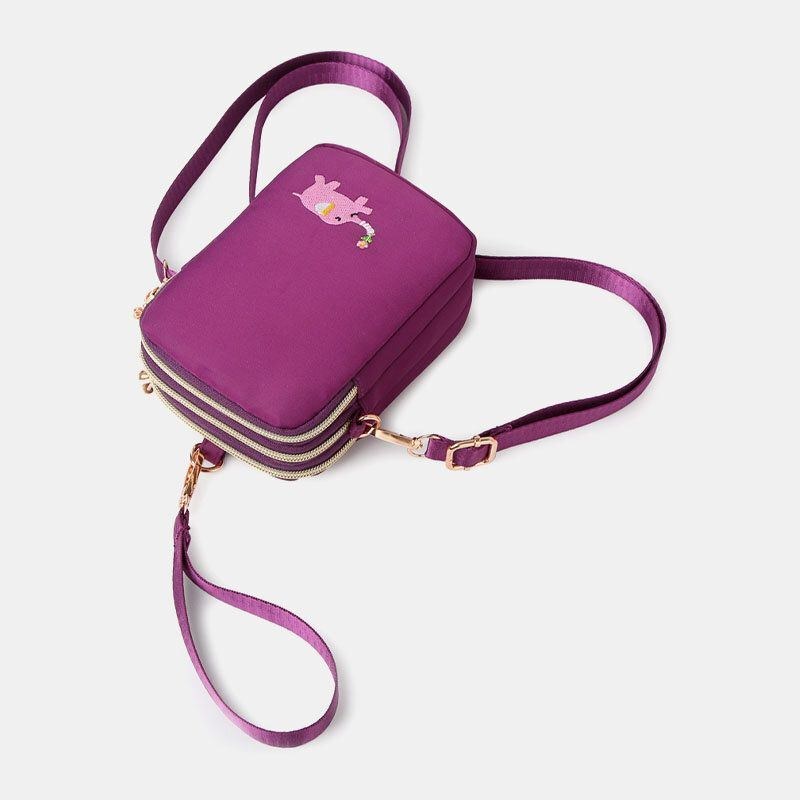 Dame Mini-elefantmønster Multifunktionel Skuldertaske Crossbody-taske Telefontaske