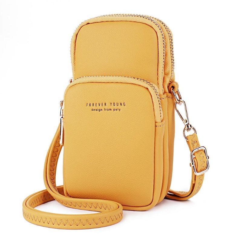 Dame Mode Solid Telefontaske Casual Crossbody Taske