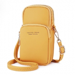 Dame Mode Solid Telefontaske Casual Crossbody Taske