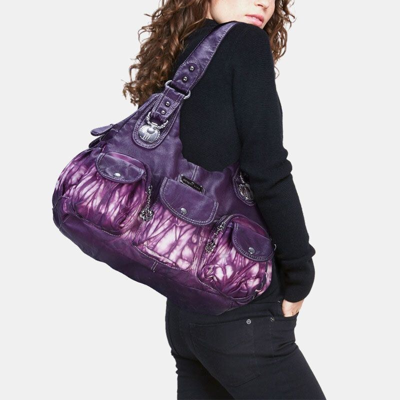 Dame Multi-pocket Crossbody Bag Tie Dye Skuldertaske