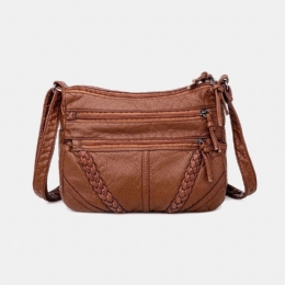 Dame Multi-pocket Midaldrende Vintage Crossbody Bag Skuldertaske