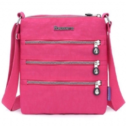 Dame Nylon Multi-lommer Vandtæt Crossbody Taske