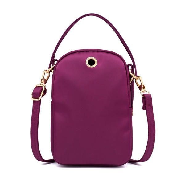 Dame Nylon Multi-pocket Telefon Pung Crossbody Taske