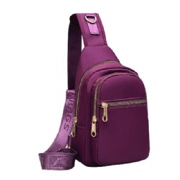 Dame Nylon Stor Kapacitet Multi-lommer Crossbody Taske