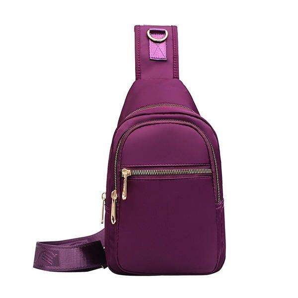 Dame Nylon Stor Kapacitet Multi-lommer Crossbody Taske