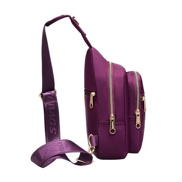 Dame Nylon Stor Kapacitet Multi-lommer Crossbody Taske