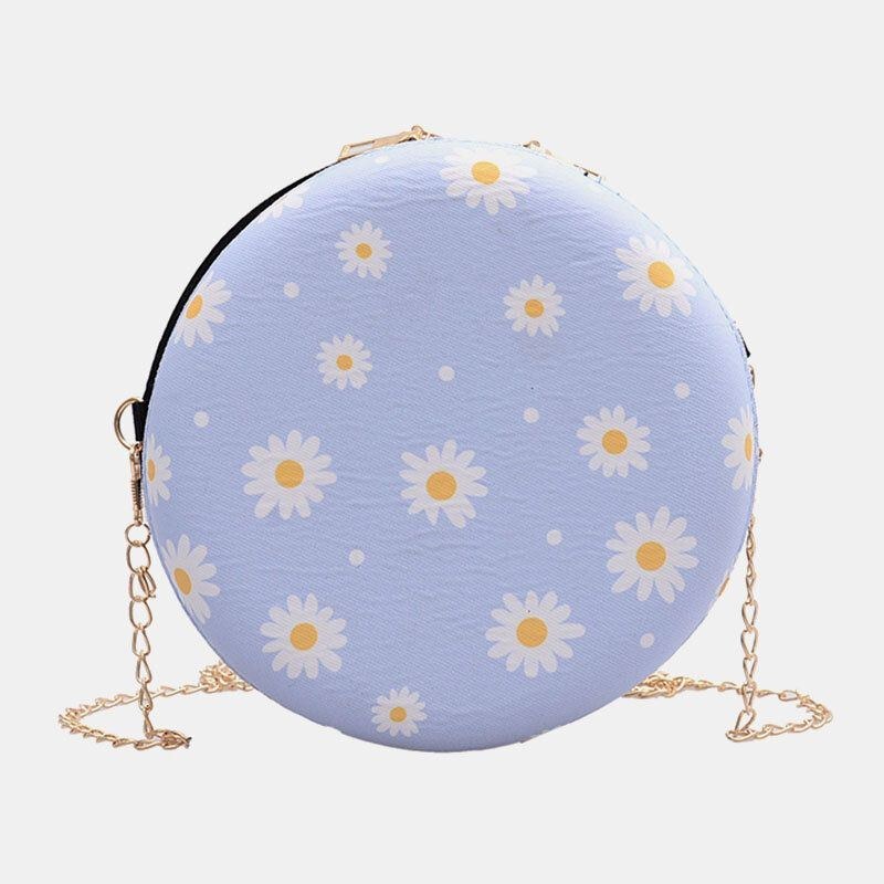 Dame Prikket Daisy Printed Chain Skuldertaske