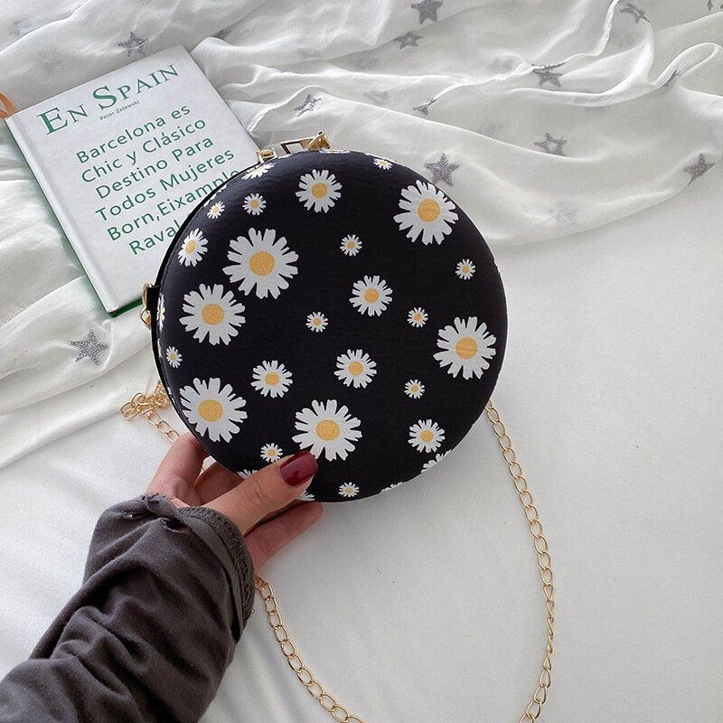 Dame Prikket Daisy Printed Chain Skuldertaske