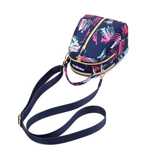 Dame Print Nylon Casual Crossbody Taske Letvægts Skuldertaske Håndtaske