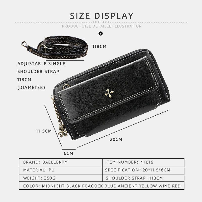 Dame Pu Læder Cross Flower Tassel Stor Kapacitet Multi-card Slot Telefontaske Crossbody Bag Skuldertaske