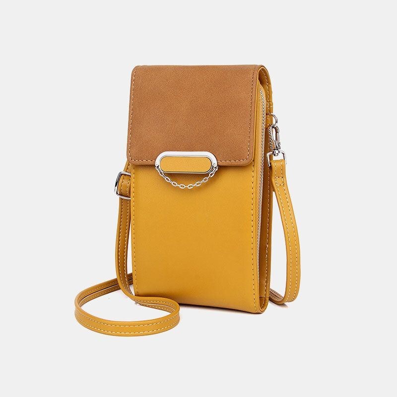 Dame Pu Læder Multi-bære Fashion Casual Telefontaske Cross Body Taske