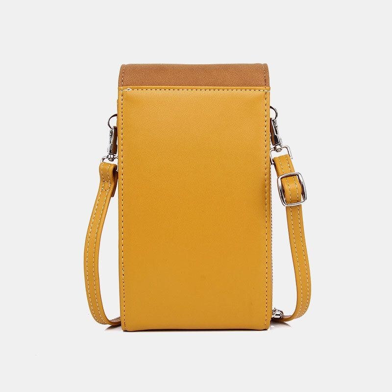 Dame Pu Læder Multi-bære Fashion Casual Telefontaske Cross Body Taske