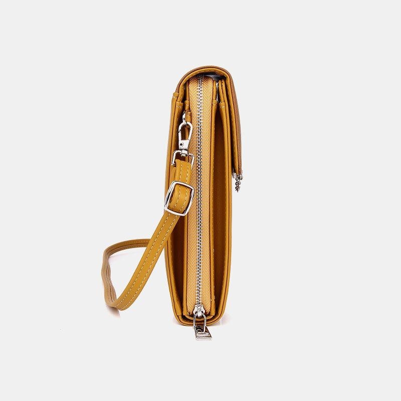 Dame Pu Læder Multi-bære Fashion Casual Telefontaske Cross Body Taske