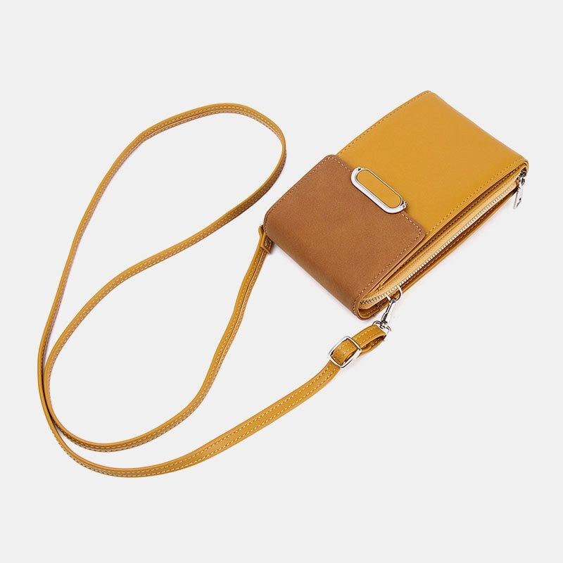 Dame Pu Læder Multi-bære Fashion Casual Telefontaske Cross Body Taske