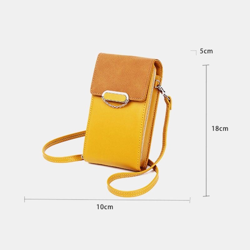 Dame Pu Læder Multi-bære Fashion Casual Telefontaske Cross Body Taske