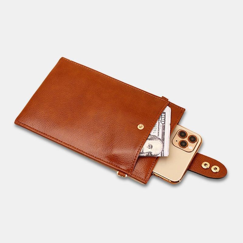 Dame Pu Læder Retro 6.3 Tommer Telefontaske Mini Multi-card Slot Crossbody Tasker Skuldertaske