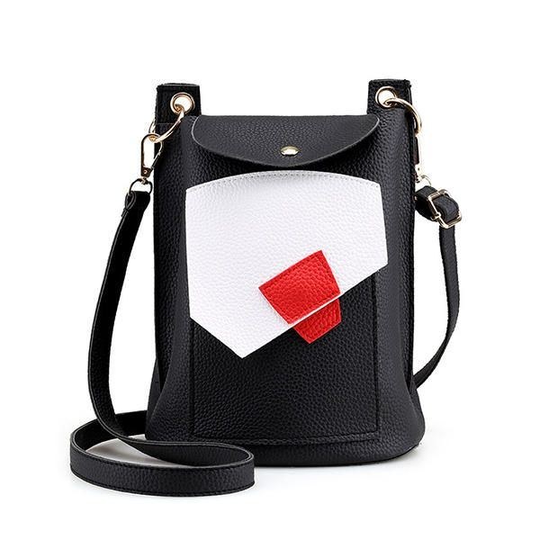 Dame Pu Læder Sød Telefontaske Trendy Mini Crossbody Skuldertaske