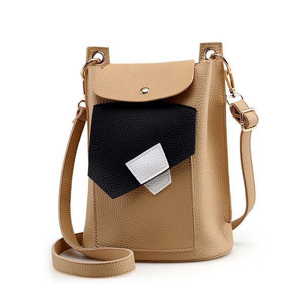 Dame Pu Læder Sød Telefontaske Trendy Mini Crossbody Skuldertaske