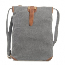 Dame Retro Lærred Messenger Tasker I Ægte Læder Casual Skuldertasker Crossbody Tasker