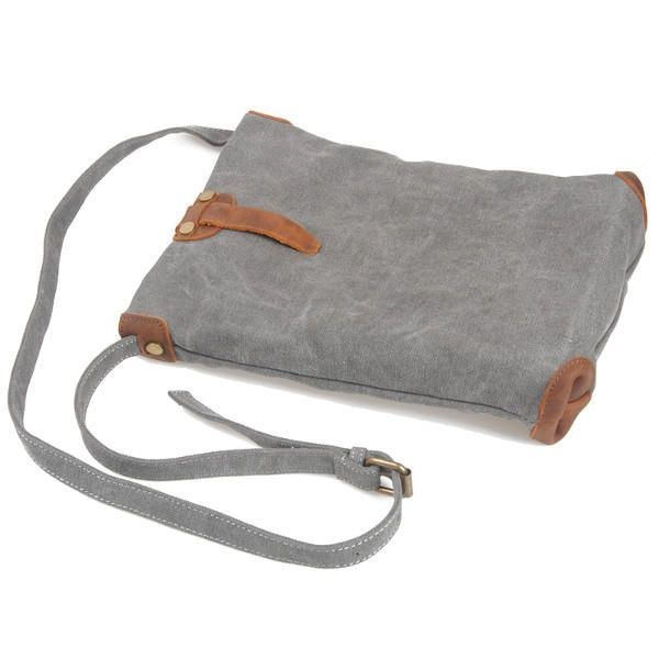 Dame Retro Lærred Messenger Tasker I Ægte Læder Casual Skuldertasker Crossbody Tasker