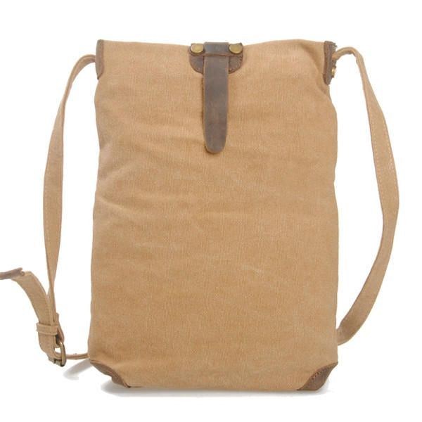 Dame Retro Lærred Messenger Tasker I Ægte Læder Casual Skuldertasker Crossbody Tasker