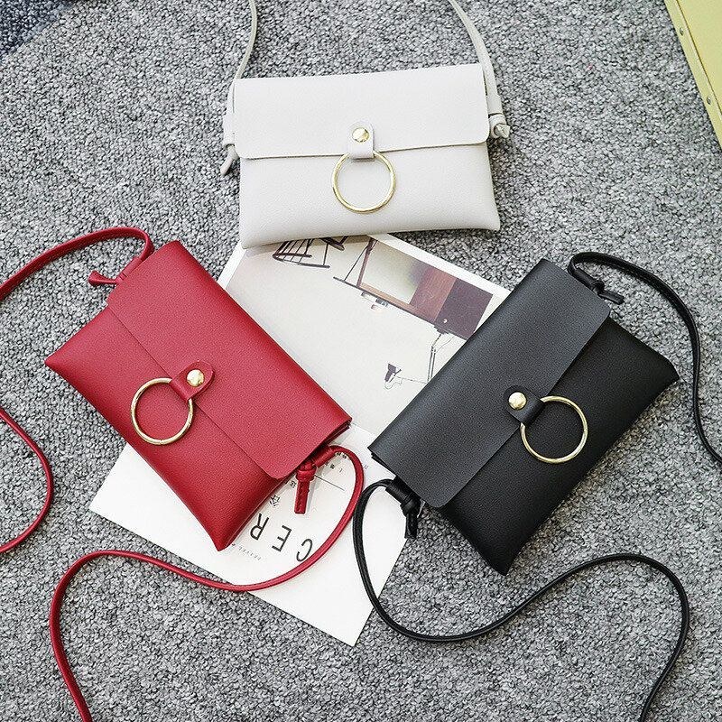 Dame Solid Casual Pu Mini Lille Telefontaske Crossbody-taske Skuldertaske