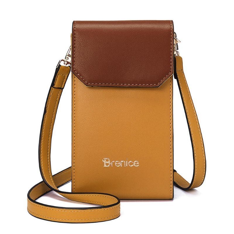 Dame Solid Flap Card Taske Telefon Taske Crossbody Taske