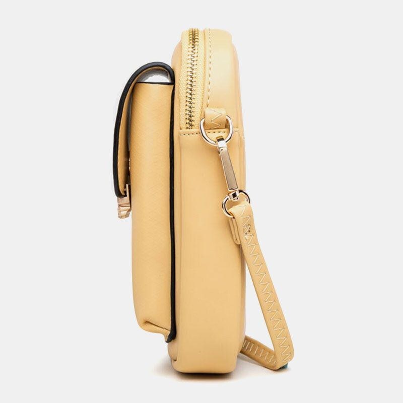 Dame Solid Lynlås Telefontaske Crossbody Bag Skuldertaske