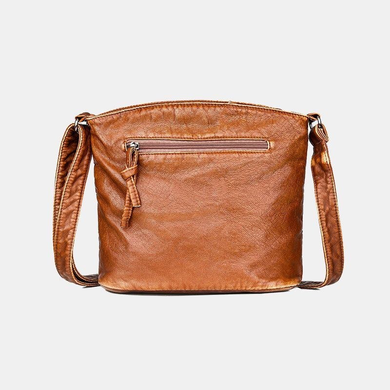 Dame Solid Multi-pocket Midaldrende Crossbody Bag Skuldertaske