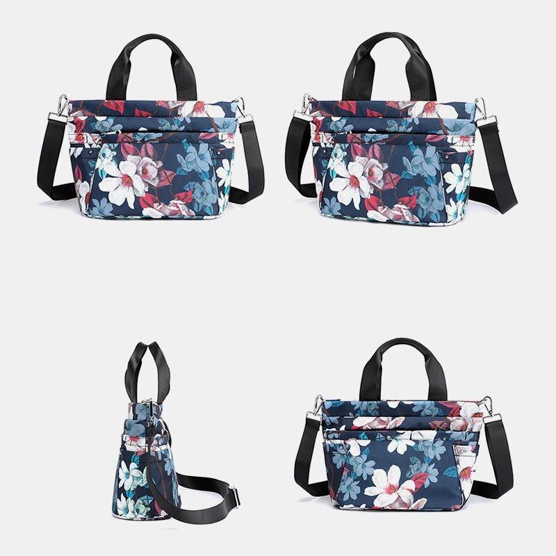 Dame Vandtæt Multi-pocket Printet Casual Håndtaske Crossbody Taske