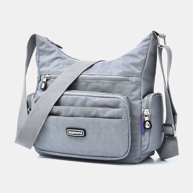 Dame Vandtæt Multi-pocket Solid Casual Crossbody Taske Skuldertaske