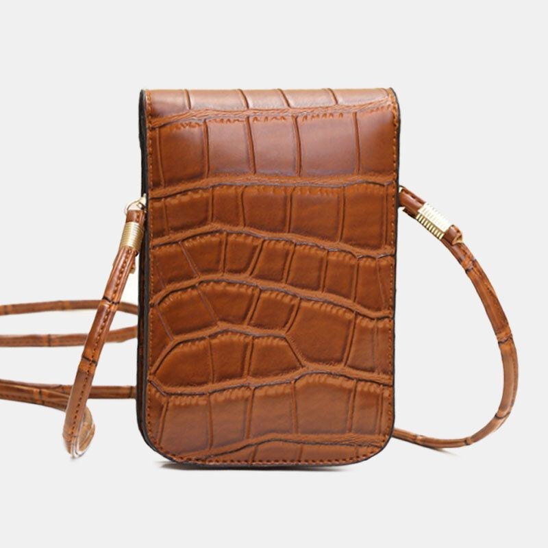 Dame Vintage Alligator 6.3 Tommer Telefontaske Crossbody-taske