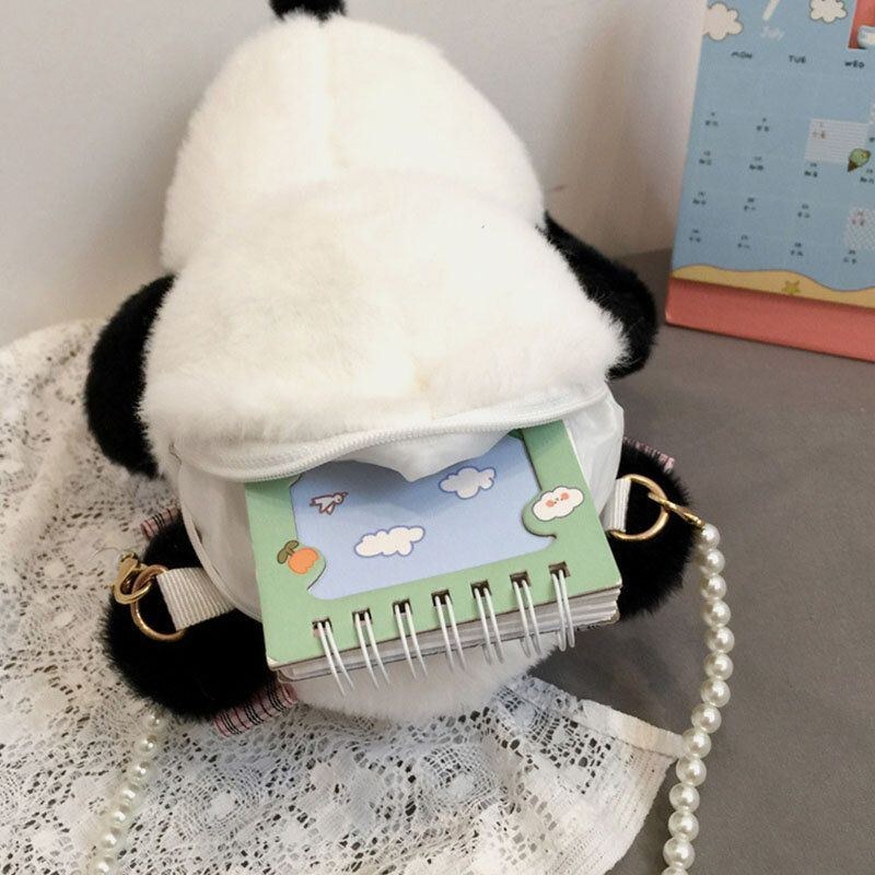 Dame Vinter-ol Beijing 2022 Dacron Cute Panda Crossbody Bag Skuldertaske