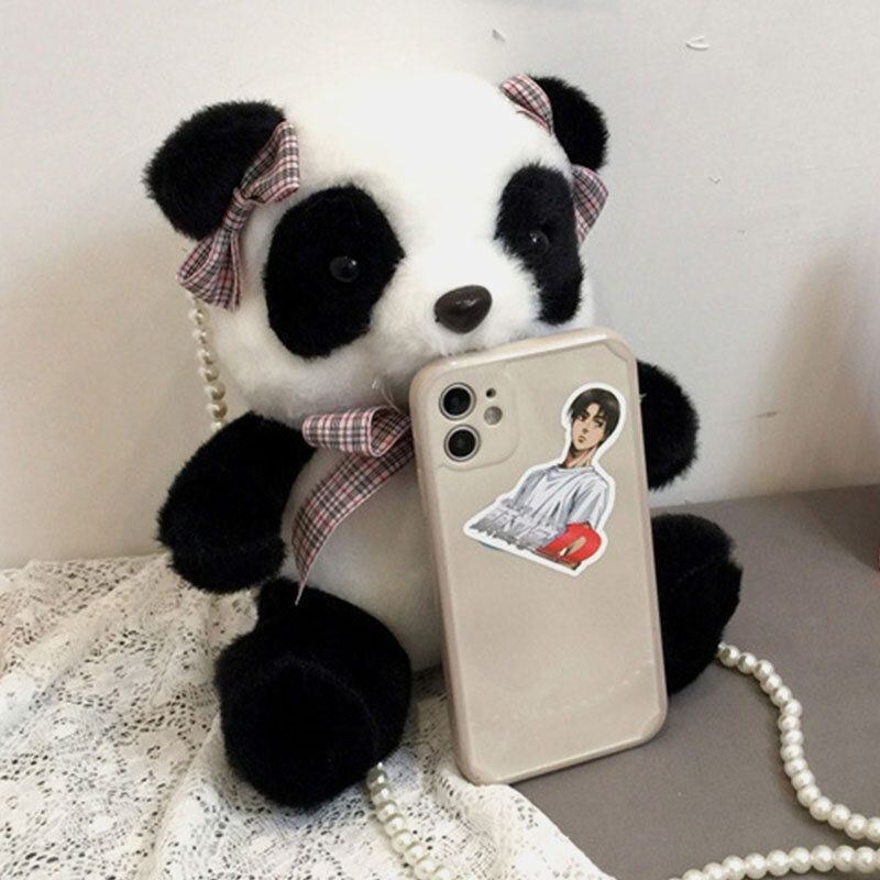 Dame Vinter-ol Beijing 2022 Dacron Cute Panda Crossbody Bag Skuldertaske