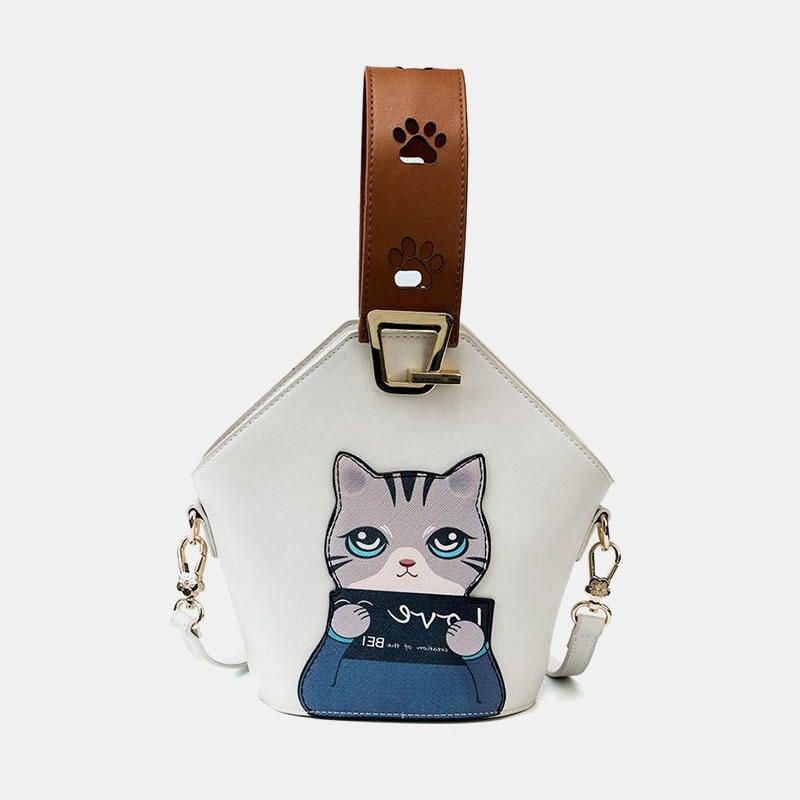 Damemode Cute Cat Crossbody Bag Håndtaske Skuldertaske