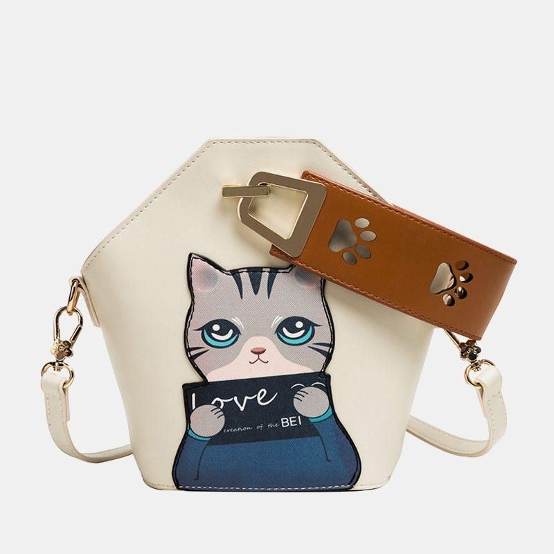 Damemode Cute Cat Crossbody Bag Håndtaske Skuldertaske