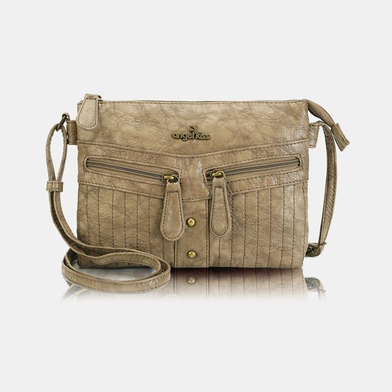 Damer Vandtæt Hardware Multi-pocket Anti-tyveri Crossbody Bag Skuldertaske