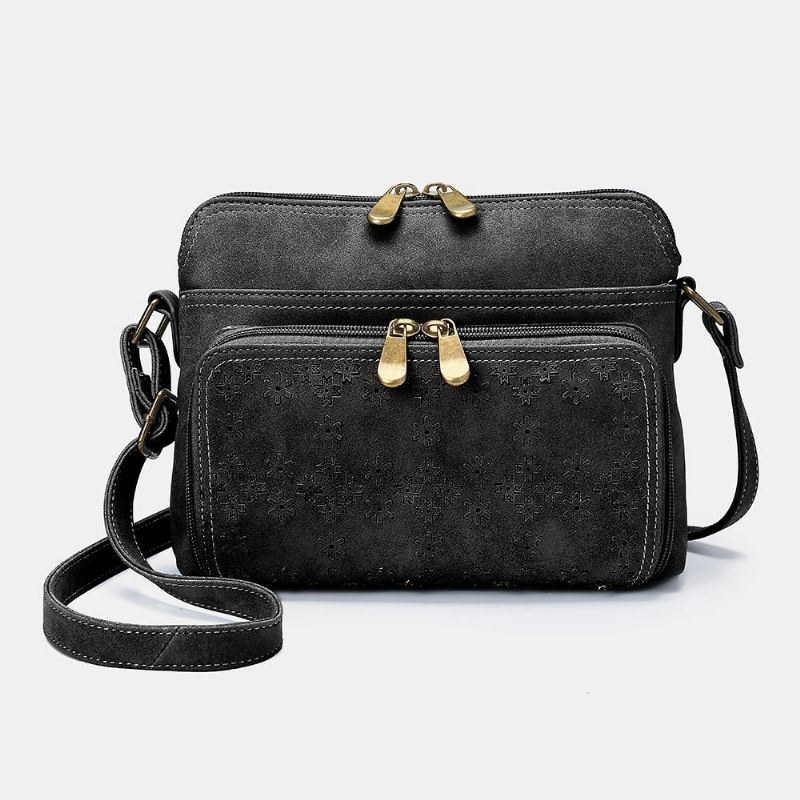 Hollow Out Letvægts Solid Flower Design Crossbody-taske Til Kvinder