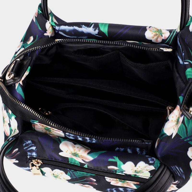 Kvinde Mode Blomsterhåndtaske Trykt Crossbody Taske