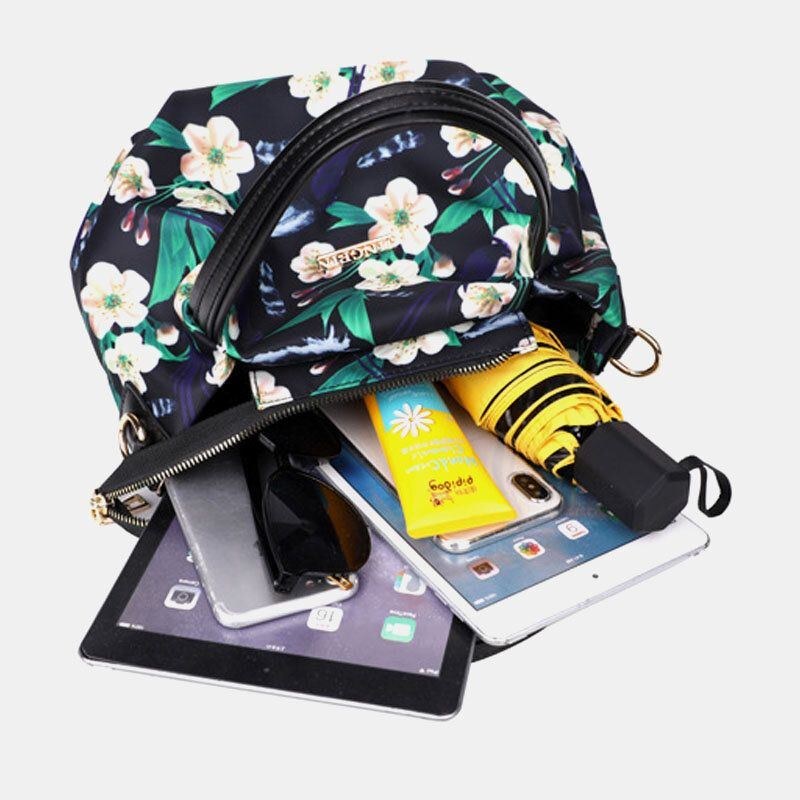 Kvinde Mode Blomsterhåndtaske Trykt Crossbody Taske