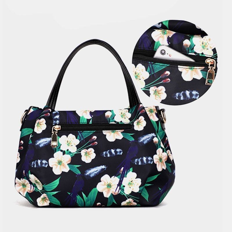 Kvinde Mode Blomsterhåndtaske Trykt Crossbody Taske