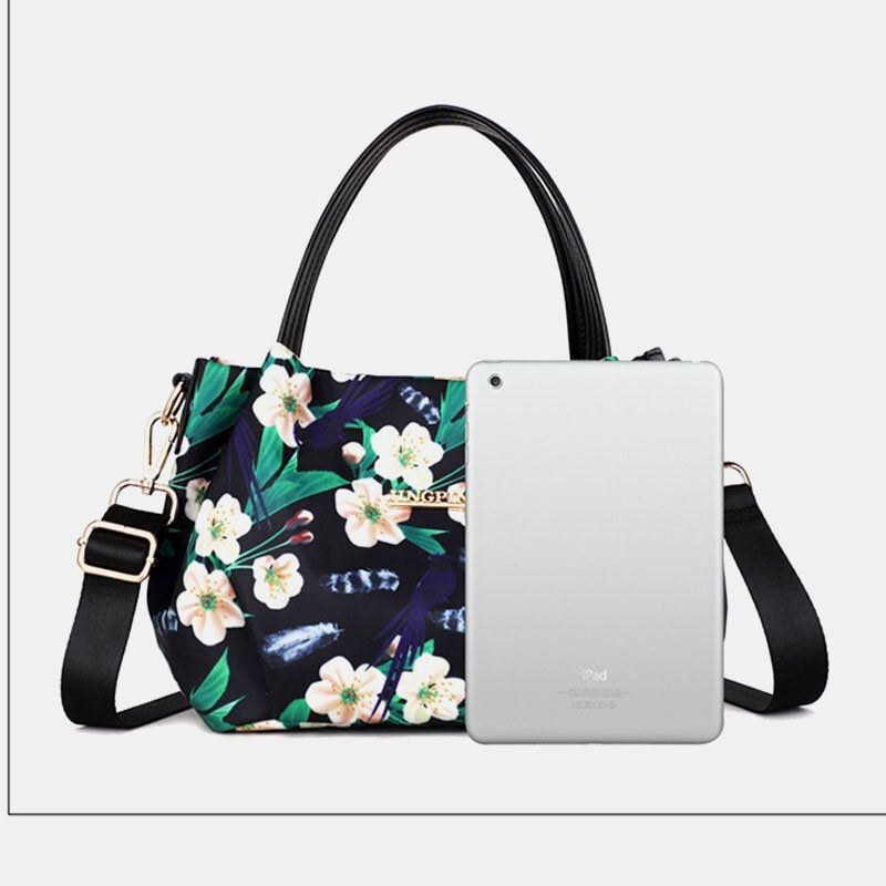 Kvinde Mode Blomsterhåndtaske Trykt Crossbody Taske