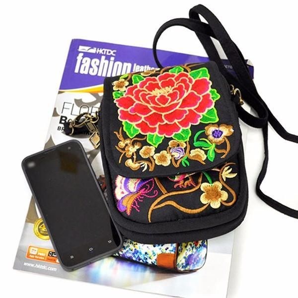 Kvinders Kvinde National Floral Canvas 5.5 Tommer Telefontaske